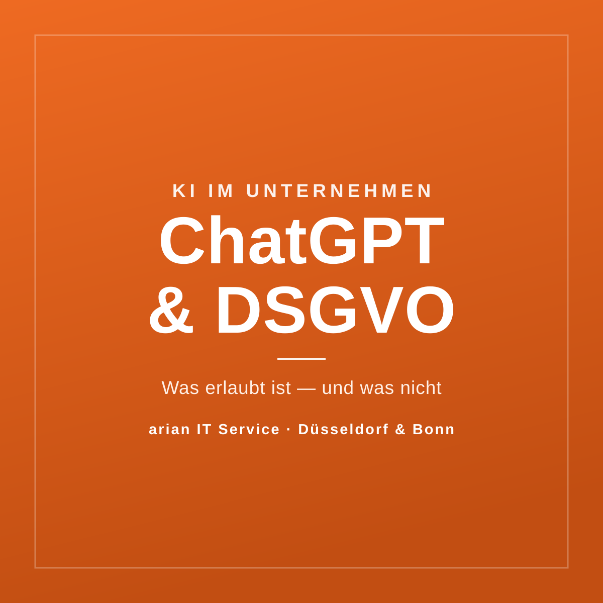 Darf mein Unternehmen ChatGPT nutzen? Was die DSGVO sagt — und die sichere Alternative